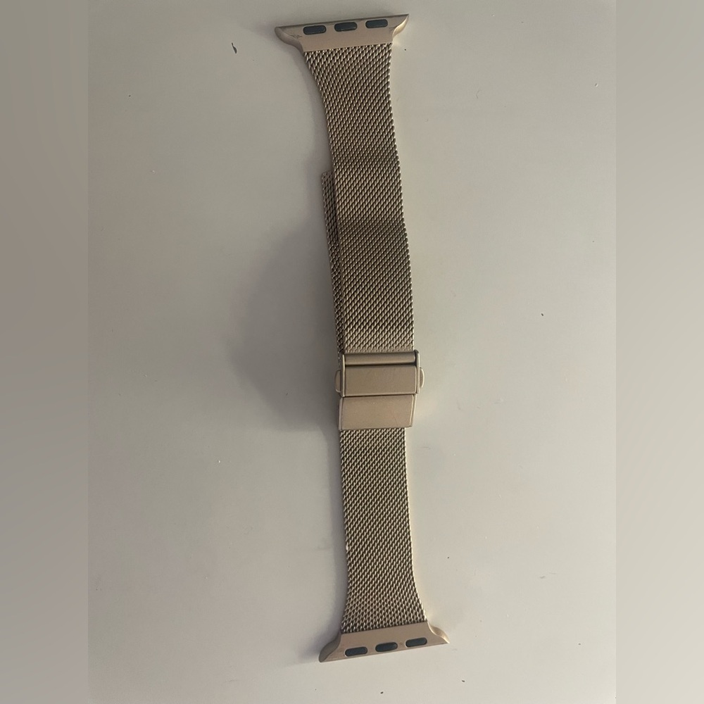 Champagne color stainless steel apple watch band